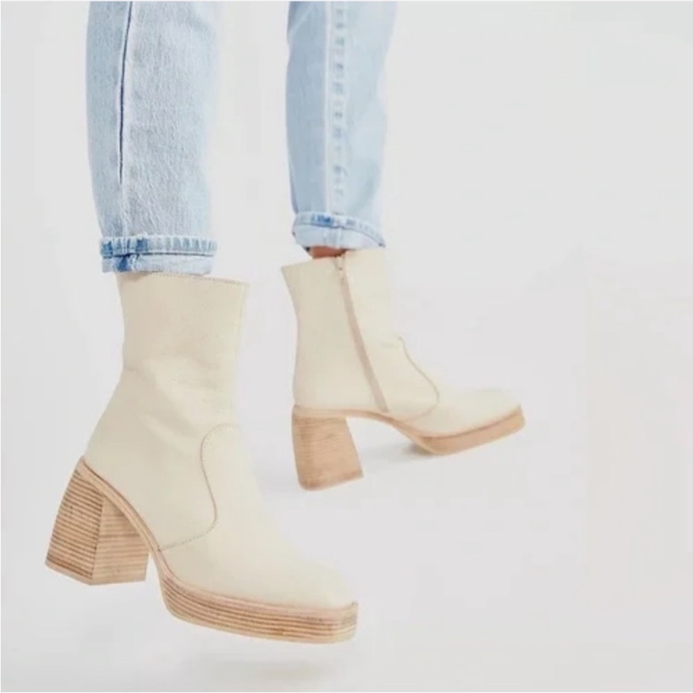 Free People Ruby Platform Boots Block Heel - image 3